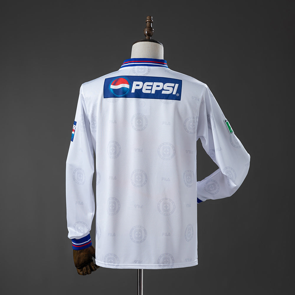 Camisa Cruz Azul Away Retrô 1998 Manga Longa - Torcedor Masculino