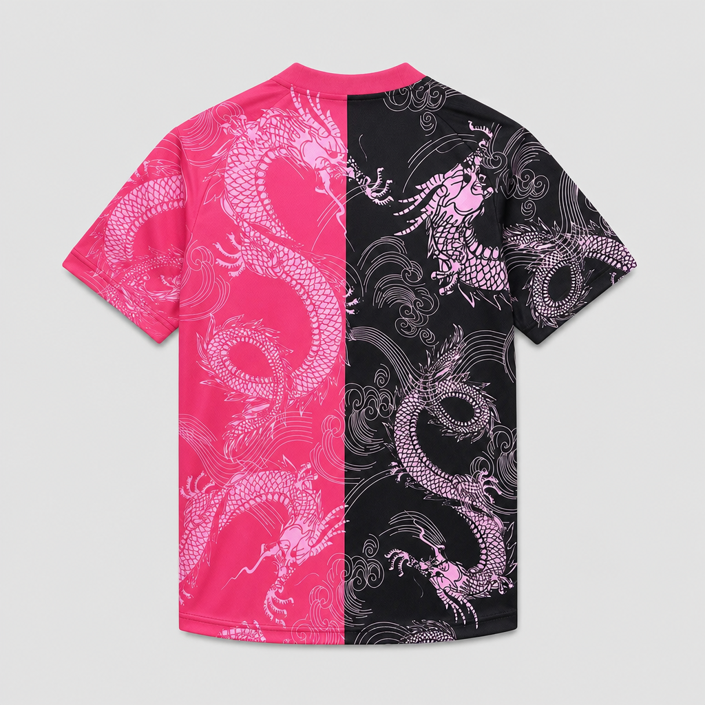 Camisa Real Madrid Dragão Rosa e Preta Edição Especial 2026/27 - Torcedor Masculino