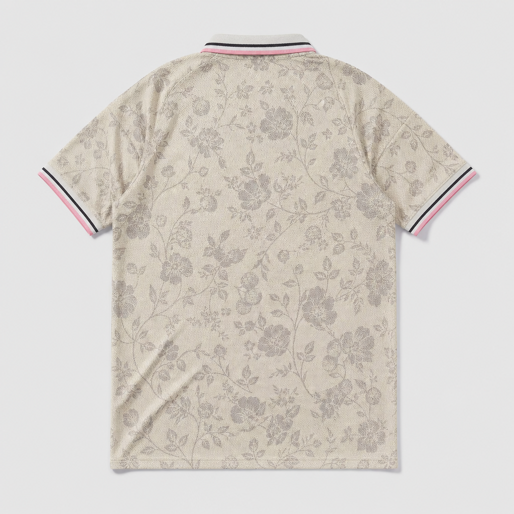 Camisa Real Madrid Floral Bege Edição Especial 2026/27 - Jogador Masculino