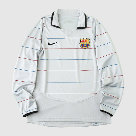 Camisa Barcelona Away Retrô 2003/04 Manga Longa - Torcedor Masculino