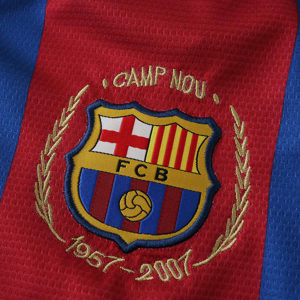 Camisa Barcelona Home Retrô 2007/08 Manga Longa - Torcedor Masculino