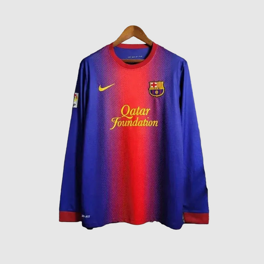 Camisa Barcelona Home Retrô 2012/13 Manga Longa - Torcedor Masculino