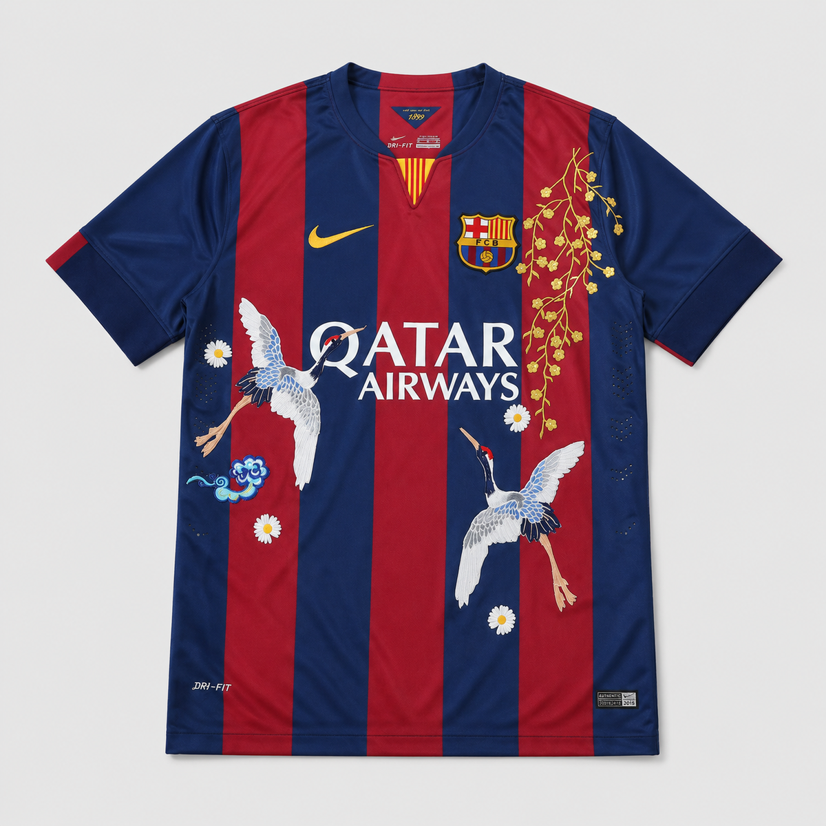 Camisa Barcelona Home Retrô 2014/15 Bordada - Torcedor Masculino