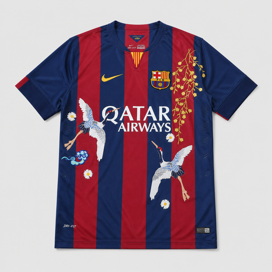 Camisa Barcelona Home Retrô 2014/15 Bordada - Torcedor Masculino