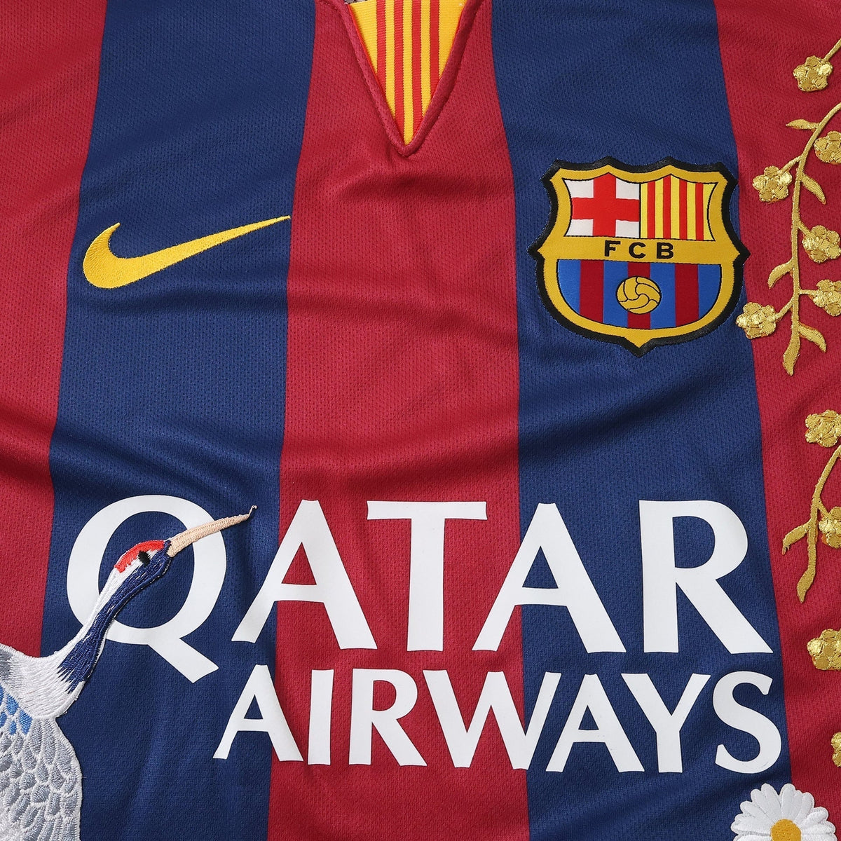 Camisa Barcelona Home Retrô 2014/15 Bordada - Torcedor Masculino