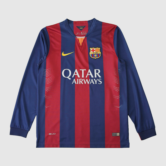Camisa Barcelona Home Retrô 2014/15 Manga Longa - Torcedor Masculino