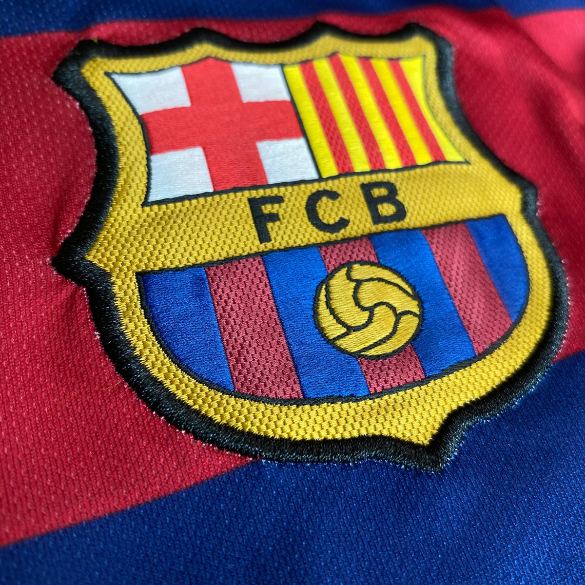 Camisa Barcelona Home Retrô 2015/16 Manga Longa - Torcedor Masculino