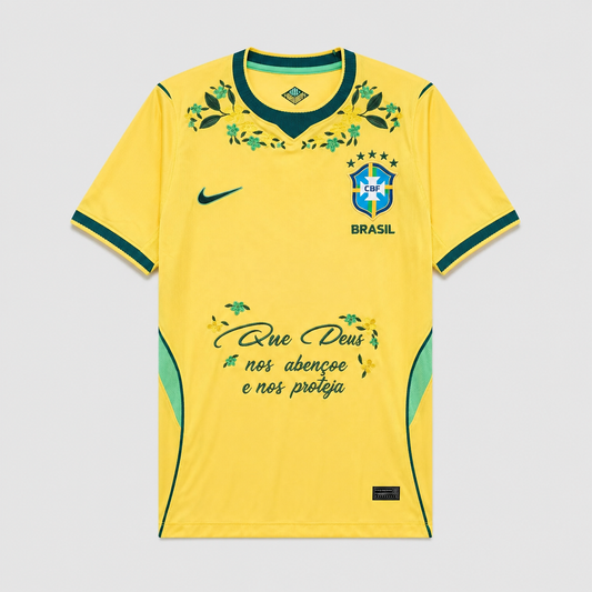 Camisa Brasil Bordada Home 2026/27 - Torcedor Masculino