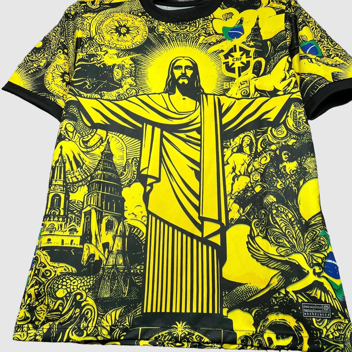 Camisa Brasil Cristo Redentor Amarela Edição Especial - Torcedor Masculino
