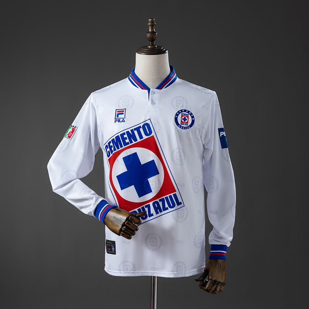 Camisa Cruz Azul Away Retrô 1998 Manga Longa - Torcedor Masculino