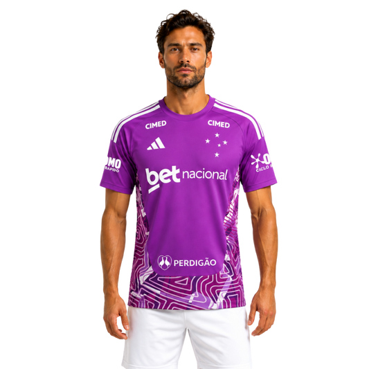 Camisa Cruzeiro Goleiro 2026/27 com Patrocínio - Torcedor Masculino