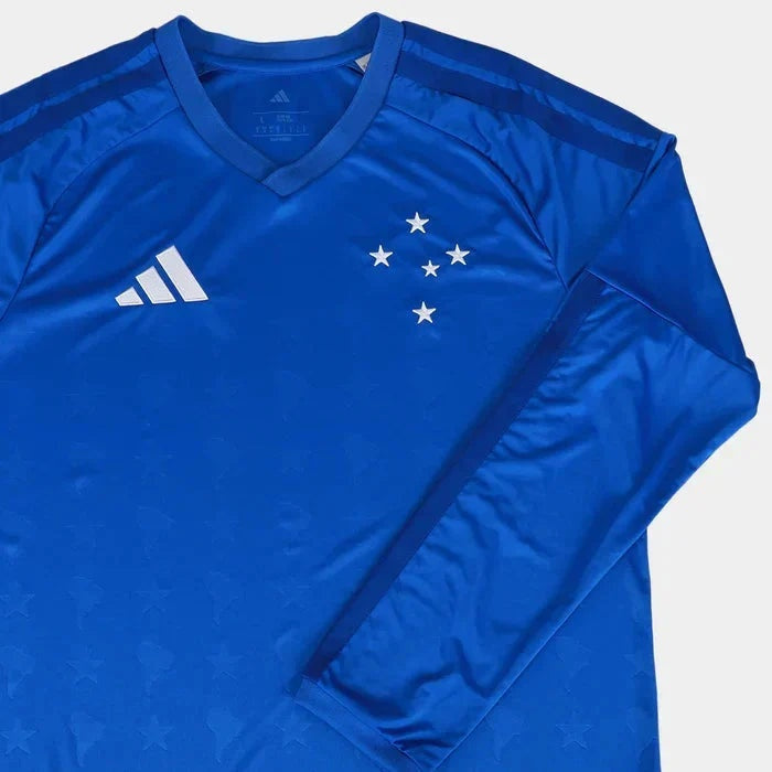 Camisa Cruzeiro Home 2026/27 Manga Longa com Patrocínio - Torcedor Masculino