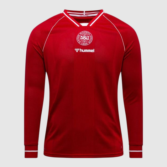 Camisa Dinamarca Home 2026/27 Manga Longa - Jogador Masculino