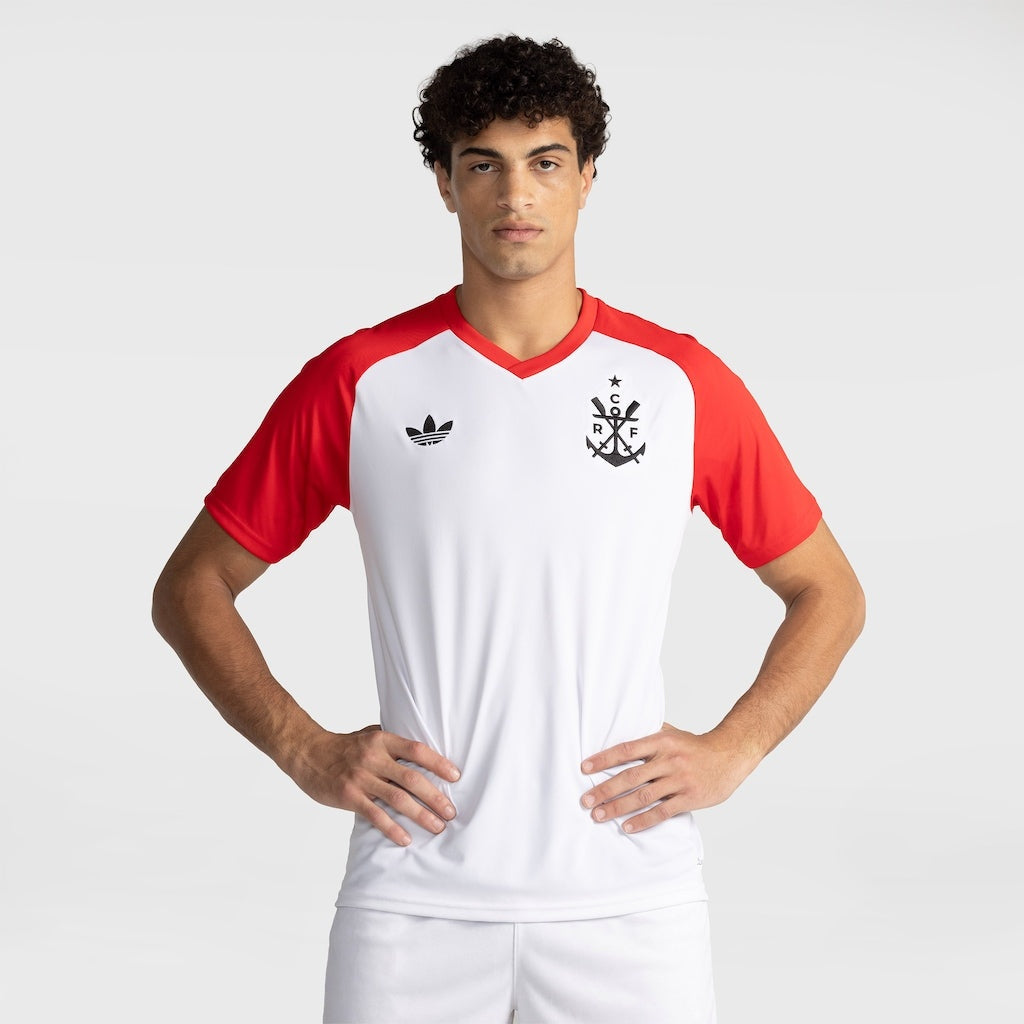 Camisa Flamengo Pré Jogo Branca e Vermelho 2026/27 - Torcedor Masculino