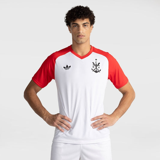 Camisa Flamengo Pré Jogo Branca e Vermelho 2026/27 - Torcedor Masculino
