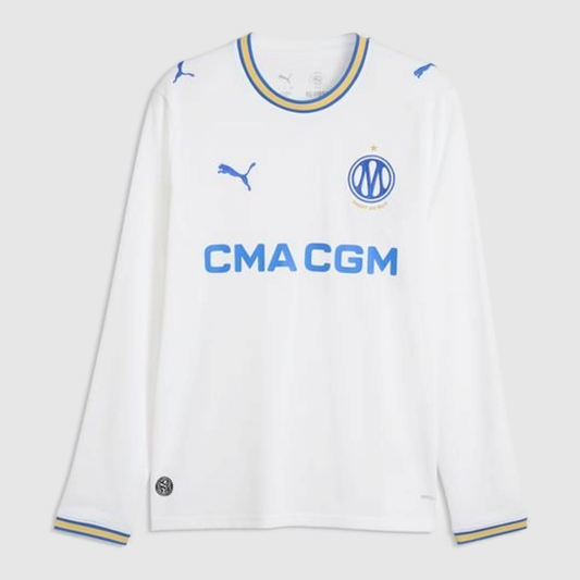 Camisa Olympique de Marseille Home 2026/27 Manga Longa - Torcedor Masculino