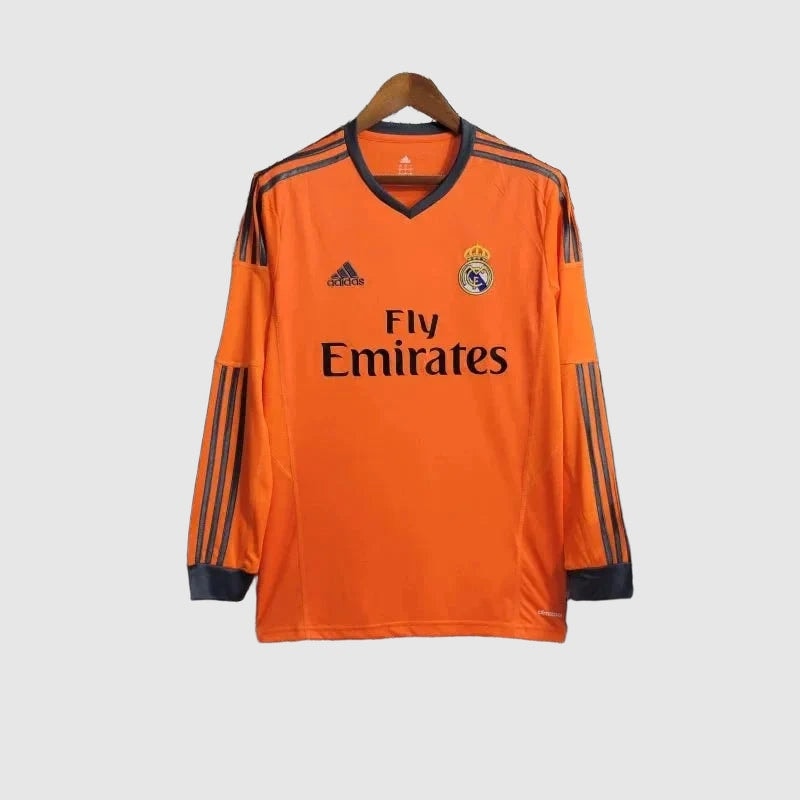 Camisa Real Madrid Away Retrô 2013/14 2 Manga Longa - Torcedor Masculino
