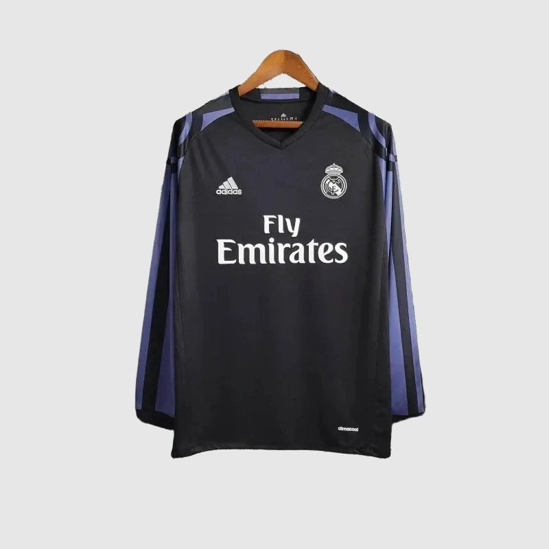 Camisa Real Madrid Away Retrô 2016/17 Manga Longa - Torcedor Masculino