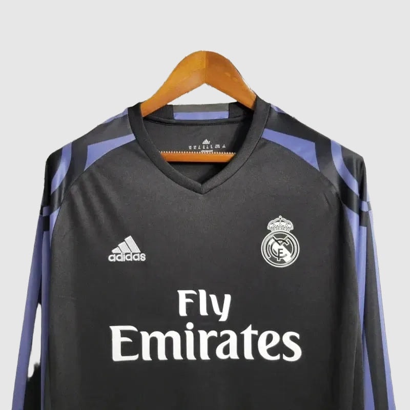Camisa Real Madrid Away Retrô 2016/17 Manga Longa - Torcedor Masculino