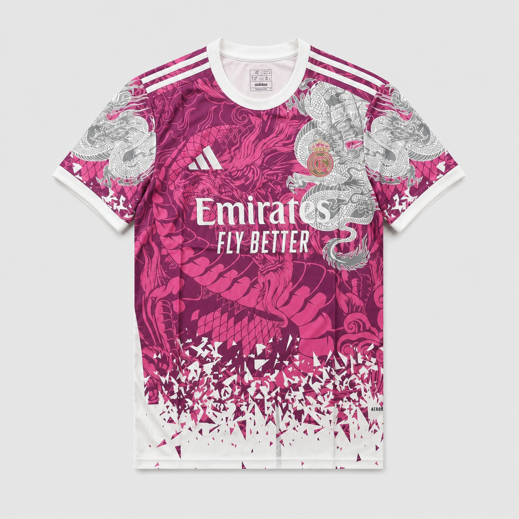 Camisa Real Madrid Dragão Magenta Edição Especial 2026/27 - Torcedor Masculino