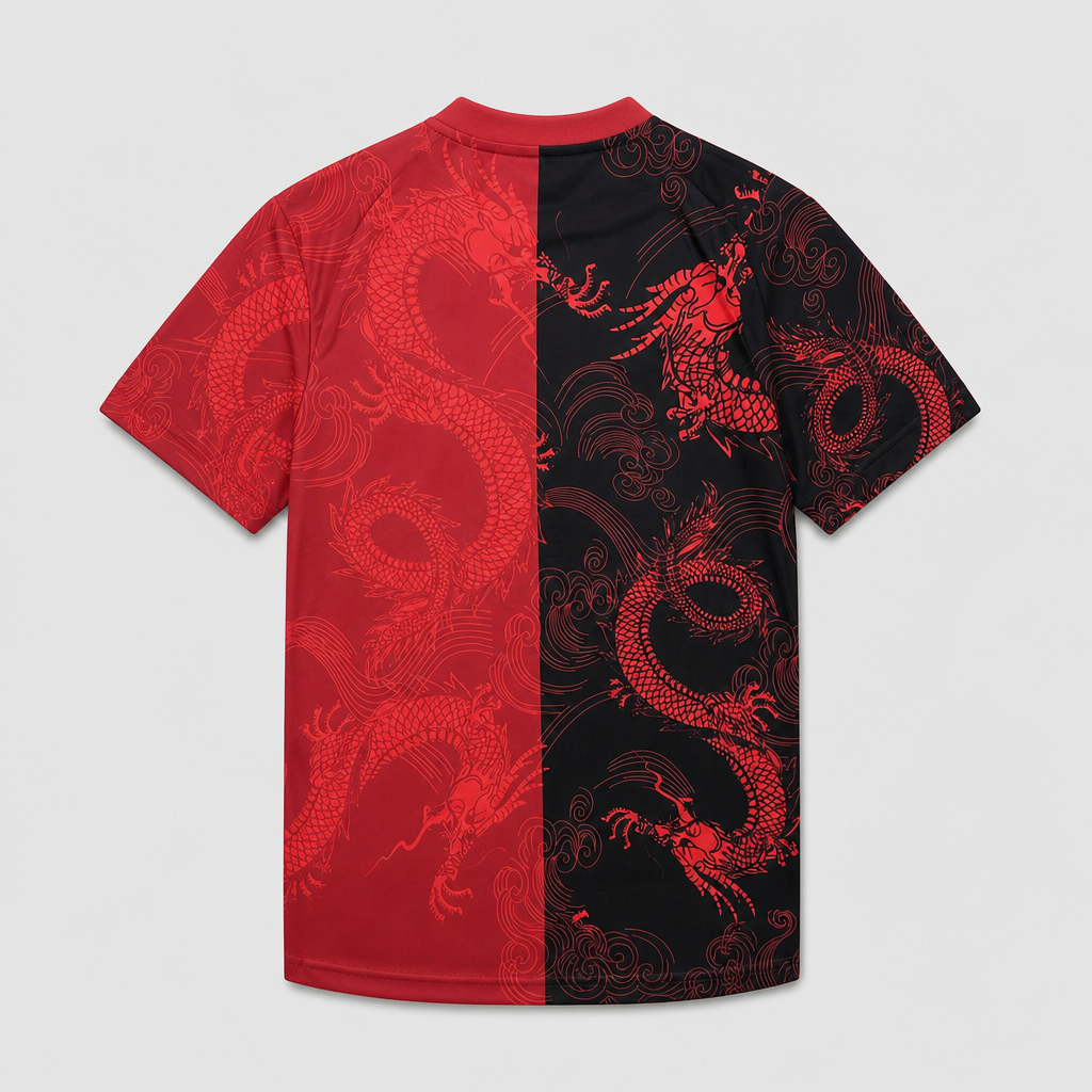 Camisa Real Madrid Dragão Vermelha e Preta Edição Especial 2026/27 - Torcedor Masculino