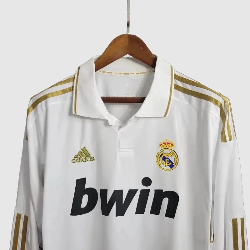Camisa Real Madrid Home Retrô 2011/12 Manga Longa - Torcedor Masculino
