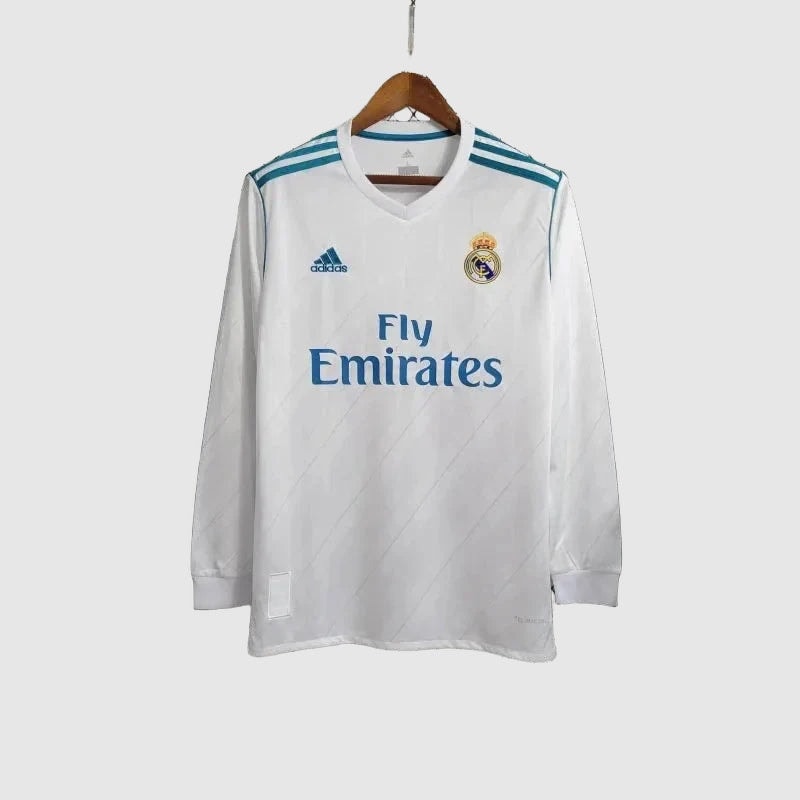 Camisa Real Madrid Home Retrô 2017/18 Manga Longa - Torcedor Masculino