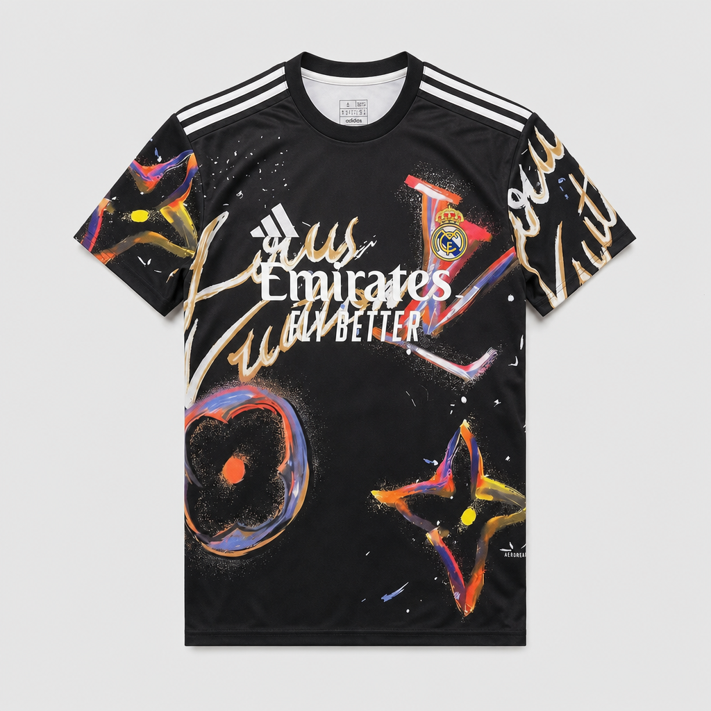Camisa Real Madrid Monogram Preta Edição Especial 2026/27 - Torcedor Masculino