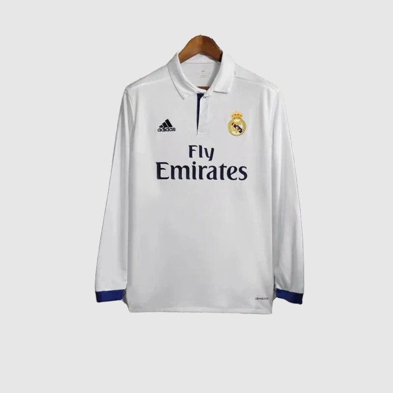 Camisa Real Madrid Retrô 2016/17 Main Manga Longa - Torcedor Masculino