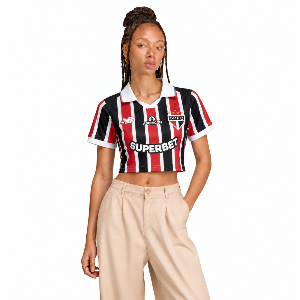 Camisa São Paulo Cropped Away 2026/27 - Torcedor Feminina