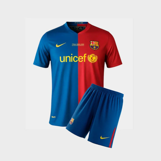 Conjunto Infantil Barcelona Home Retrô 2008/09