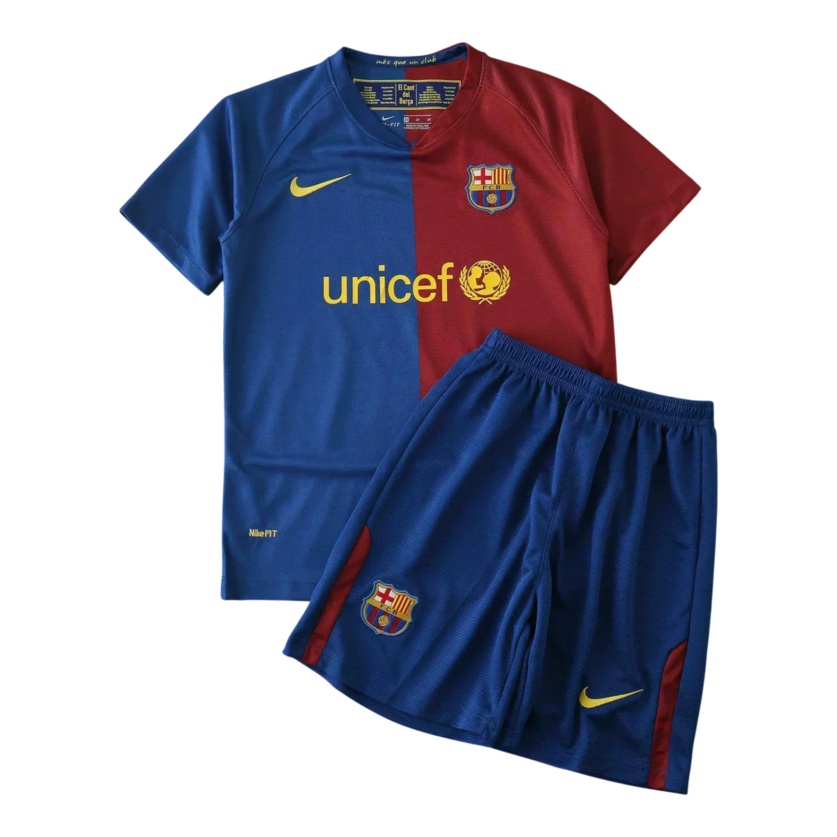 Conjunto Infantil Barcelona Home Retrô 2008/09