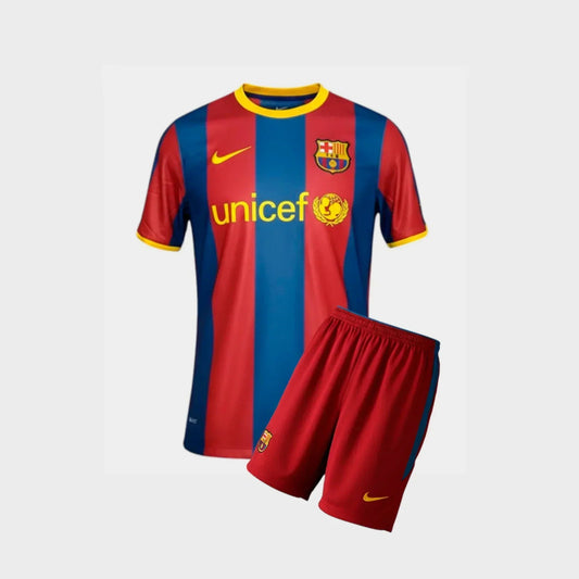 Conjunto Infantil Barcelona Home Retrô 2010/11