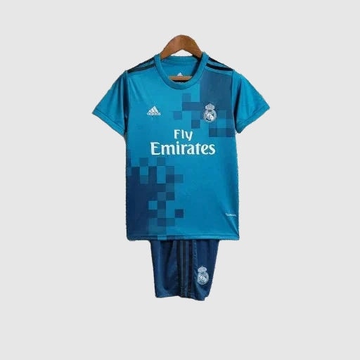 Conjunto Infantil Real Madrid Away Retrô 2017/18