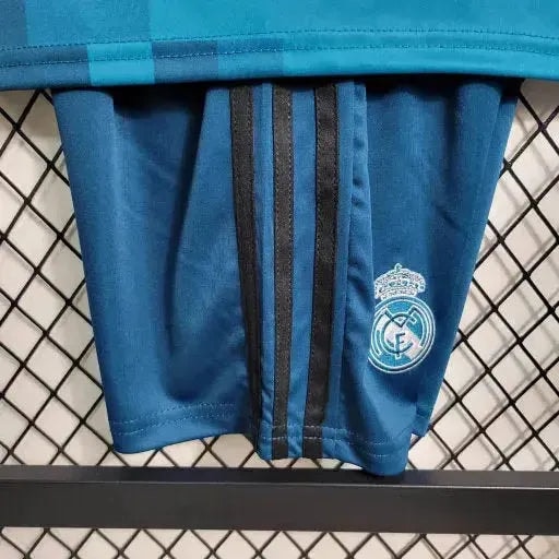 Conjunto Infantil Real Madrid Away Retrô 2017/18