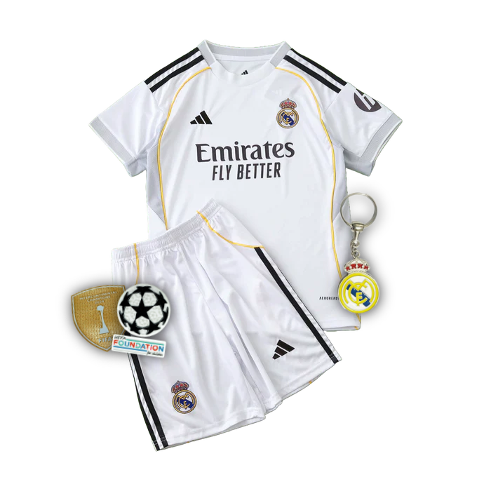 Conjunto Infantil Real Madrid Home 2025/26